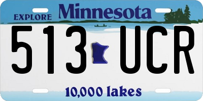 MN license plate 513UCR