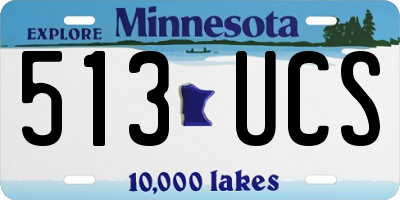 MN license plate 513UCS