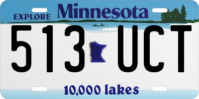 MN license plate 513UCT