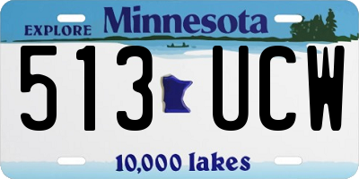 MN license plate 513UCW