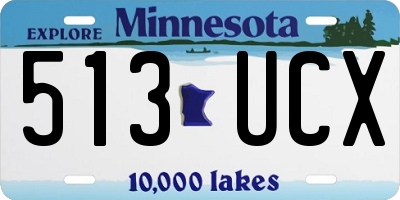 MN license plate 513UCX