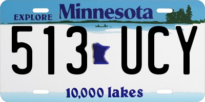 MN license plate 513UCY
