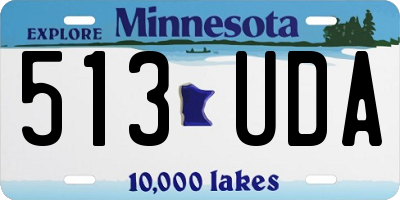 MN license plate 513UDA