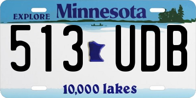 MN license plate 513UDB