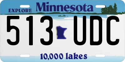 MN license plate 513UDC