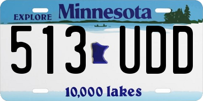 MN license plate 513UDD