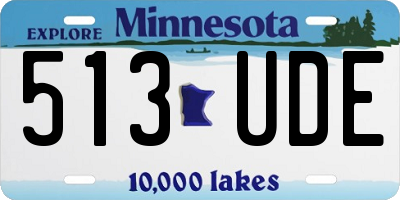 MN license plate 513UDE