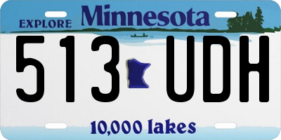 MN license plate 513UDH