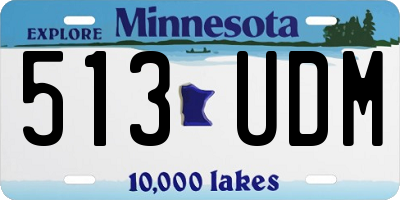 MN license plate 513UDM