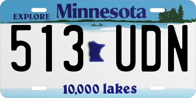 MN license plate 513UDN