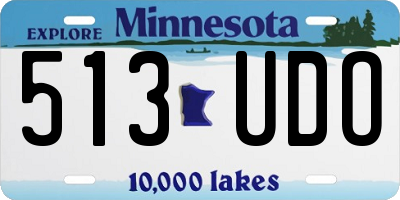 MN license plate 513UDO