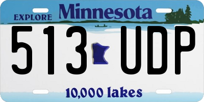 MN license plate 513UDP