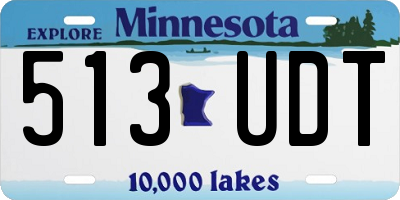 MN license plate 513UDT