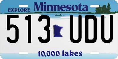 MN license plate 513UDU