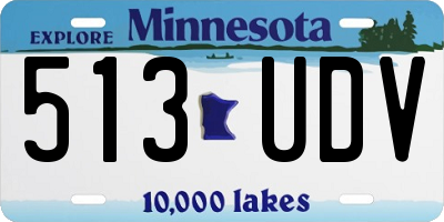 MN license plate 513UDV