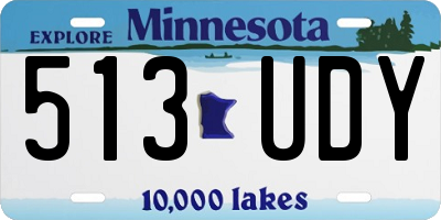 MN license plate 513UDY