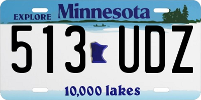 MN license plate 513UDZ