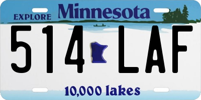 MN license plate 514LAF