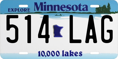 MN license plate 514LAG