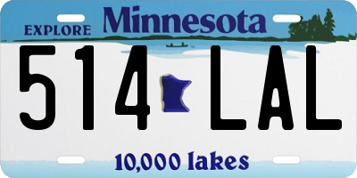 MN license plate 514LAL