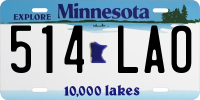 MN license plate 514LAO