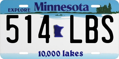 MN license plate 514LBS