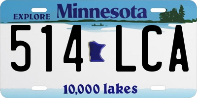 MN license plate 514LCA