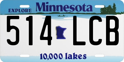 MN license plate 514LCB