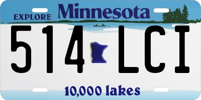 MN license plate 514LCI