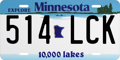 MN license plate 514LCK