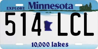MN license plate 514LCL