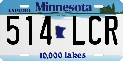 MN license plate 514LCR