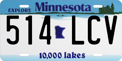 MN license plate 514LCV