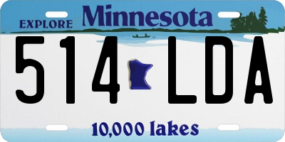 MN license plate 514LDA