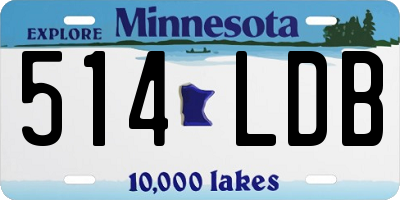 MN license plate 514LDB