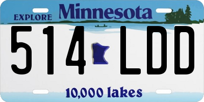 MN license plate 514LDD
