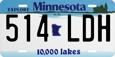 MN license plate 514LDH