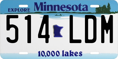 MN license plate 514LDM