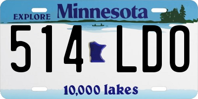 MN license plate 514LDO