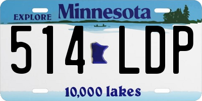 MN license plate 514LDP