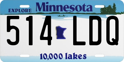 MN license plate 514LDQ