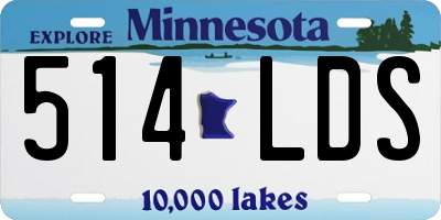 MN license plate 514LDS