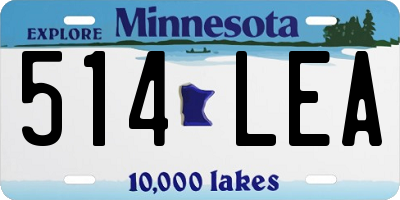 MN license plate 514LEA