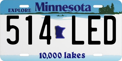 MN license plate 514LED