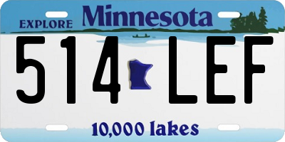 MN license plate 514LEF