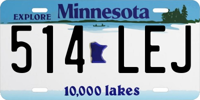 MN license plate 514LEJ