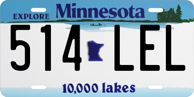 MN license plate 514LEL