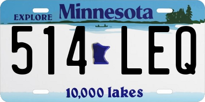 MN license plate 514LEQ