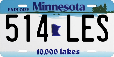 MN license plate 514LES