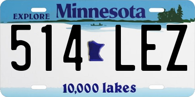 MN license plate 514LEZ